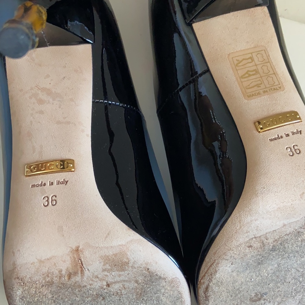 Gucci black patent pumps size 36, authentic. Great used condition - Picture 6 of 11